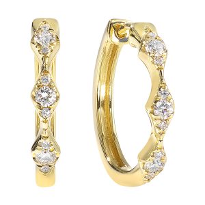 14Kt Yellow Gold Diamond 1/3Ctw Earring