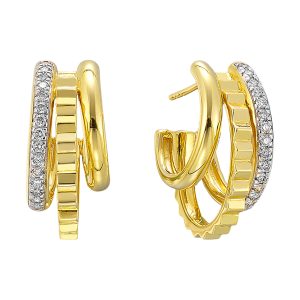 14Kt Yellow Gold Diamond 1/4Ctw Earring