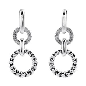 Gold Silver White Yellow Diamond 1/4Ctw Earring