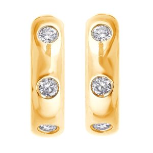 14Kt Yellow Gold Diamond 1/10Ctw Earring