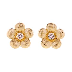 14Kt Yellow Gold Diamond 1/15Ctw Earring