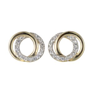 14Kt Yellow Gold Diamond 1/12Ctw Earring