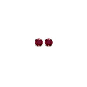 14Kt White Gold Ruby 1/4Ctw Earring