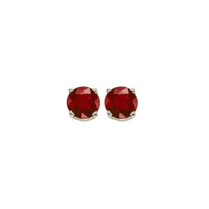 14Kt White Gold Ruby 1Ctw Earring