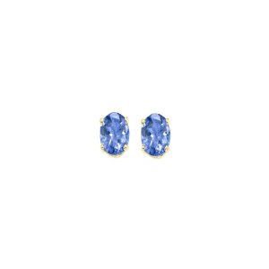 14Kt Yellow Gold Tanzanite 1/2Ctw Earring