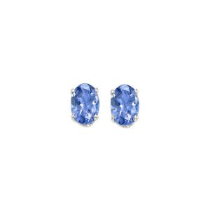 14Kt White Gold Tanzanite 3/4Ctw Earring