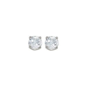 14Kt White Gold White Topaz 7/8Ctw Earring