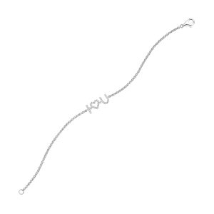 Silver Diamond 1/10Ctw Bracelet