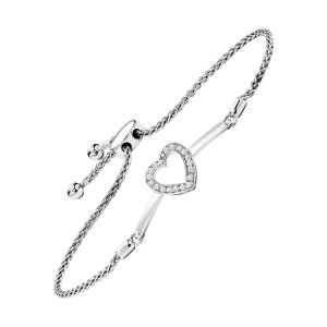 Silver Diamond 1/10Ctw Bracelet