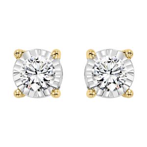 14Kt Yellow Gold Diamond 1Ctw Earring