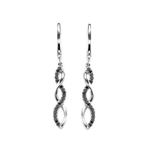Silver Diamond 1/5Ctw Earring