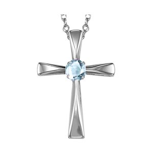 Silver Aquamarine 1/5Ctw Pendant