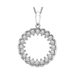Silver Diamond 1/8Ctw Pendant
