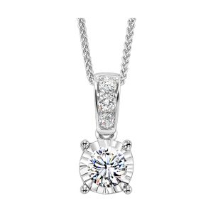 14Kt White Gold Diamond 3/4Ctw Pendant