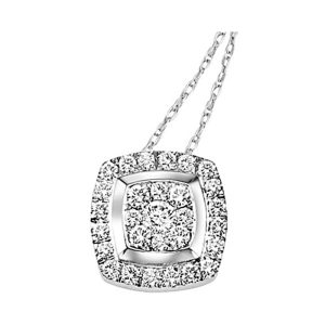 14Kt White Gold Diamond 1/3Ctw Pendant