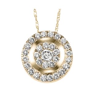 14Kt Yellow Gold Diamond 1/3Ctw Pendant