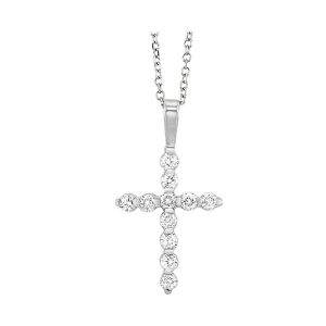 14Kt White Gold Diamond 1Ctw Pendant