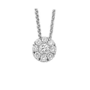 14Kt White Gold Diamond 1/5Ctw Pendant