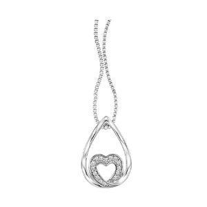 Silver Diamond 1/20Ctw Pendant