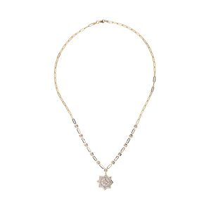 14Kt White Yellow Gold Diamond 1Ctw Necklace
