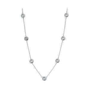 Silver Diamond 1/50Ctw Necklace