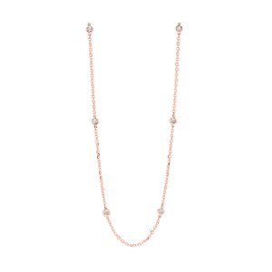 14Kt Rose Gold Diamond 1/2Ctw Necklace