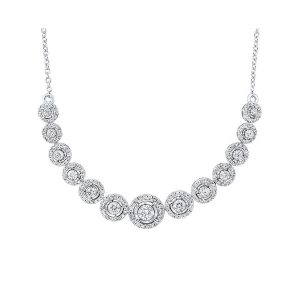 14Kt White Gold Diamond 2Ctw Necklace