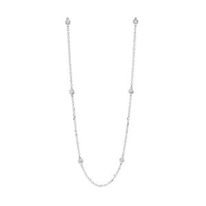 14Kt White Gold Diamond 1 1/2Ctw Necklace