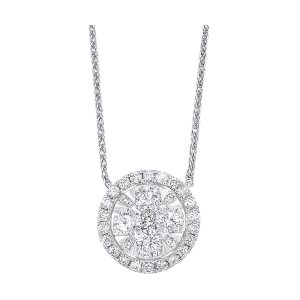 14Kt White Gold Diamond 1/2Ctw Necklace