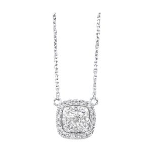 14Kt White Gold Diamond 1/3Ctw Necklace