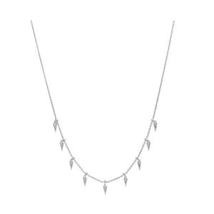 Silver Diamond 1/10Ctw Necklace