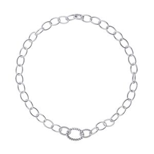 Silver White Diamond 1/7Ctw Necklcae