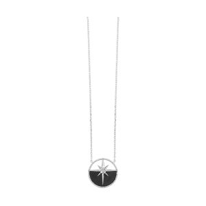 Silver White Diamond 1/25Ctw Necklace