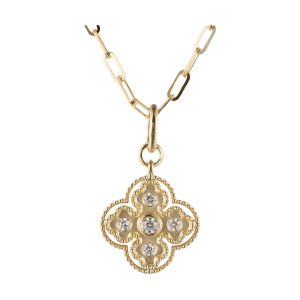 14Kt Yellow Gold Diamond 1/4Ctw Necklace