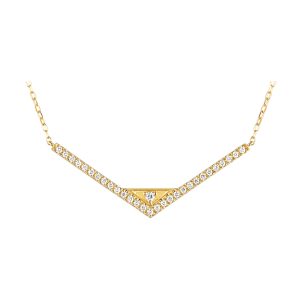 14Kt Yellow Gold Diamond 1/4Ctw Necklace