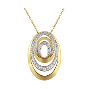 14Kt Yellow Gold Diamond 1/4Ctw Necklace