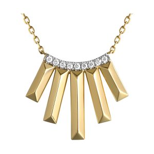 14Kt Yellow Gold Diamond 1/10Ctw Necklace