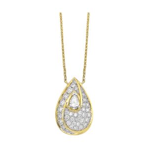 14Kt Yellow Gold Diamond 3/4Ctw Necklace