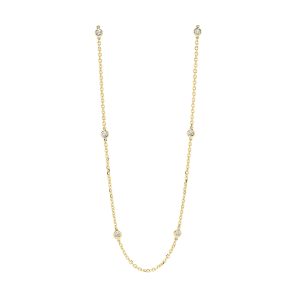 14Kt Yellow Gold Diamond 1/4Ctw Necklace