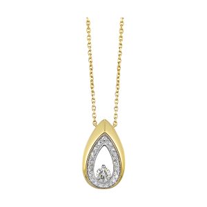 14Kt Yellow Gold Diamond 1/7Ctw Necklace