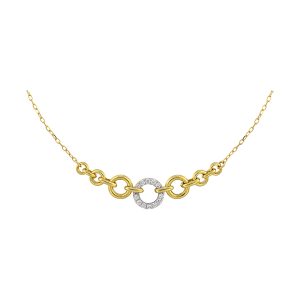 14Kt Yellow Gold Diamond 1/10Ctw Necklace