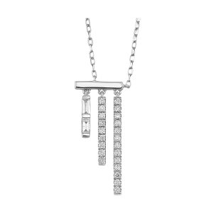 14Kt White Gold Diamond 1/4Ctw Necklace