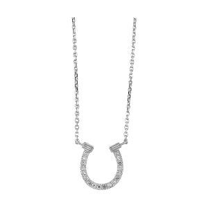 14Kt White Gold Diamond 1/20Ctw Necklace