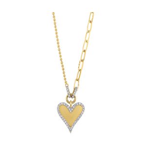 14Kt Yellow Gold Diamond 1/8Ctw Necklace