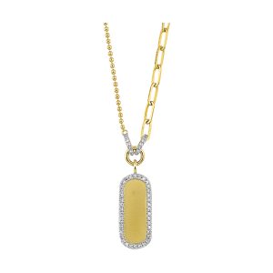 14Kt Yellow Gold Diamond 1/8Ctw Necklace