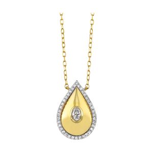14Kt Yellow Gold Diamond 1/5CtW Necklace
