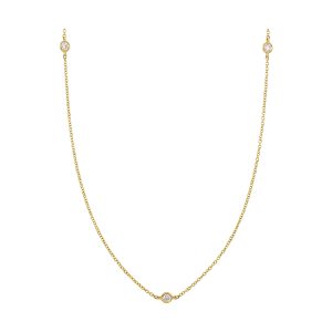 14Kt Yellow Gold Diamond 1/4Ctw Necklace