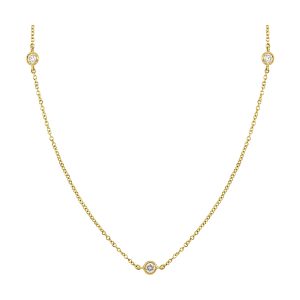 14Kt Yellow Gold Diamond 1/7Ctw Necklace
