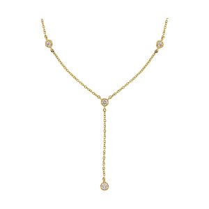 14Kt Yellow Gold Diamond 1/7Ctw Necklace