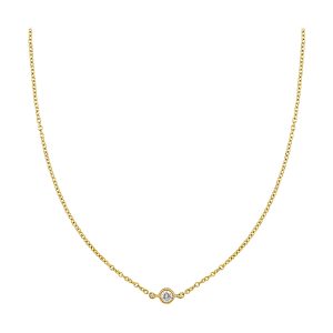 14Kt Yellow Gold Diamond 1/20Ctw Necklace